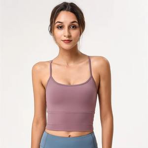 เสื้อกล้ามสายเดี่ยวทรงสปอร์ตสำหรับผู้หญิงเสื้อกล้ามเอวลอยสำหรับเล่นฟิตเนสเล่นกีฬาปรับแต่งได้โลโก้หน้า - Product Image 1