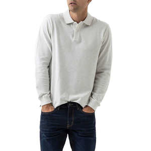 Lujo Unisex para camiseta Logotipo personalizado Color sólido 100% algodón Manga larga Transpirable Invierno Casual Top - Product Image 3