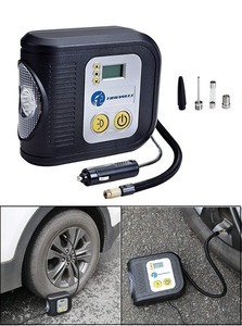 Inflador de neumáticos resistente con accesorios para automóviles, bomba de compresor de aire de metal de 12V 150PSI con adaptador - Product Image 5