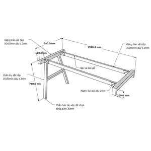 AConcept Assembly System Table and Cabinet <b>Legs</b> 140x140-HCAC23 - Product Image 2