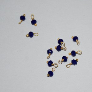 Royal <b>Blue</b> Crystal Faceted Single Wire Wrapped Beads Gold Plated Connector Chain for Jewelry Making <b>Necklace</b> Bracelet Earrings - Product Image 5