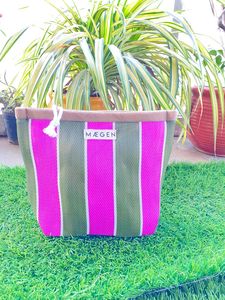 กระเป๋าผ้าไนลอนสำหรับเดินทางชายหาดแบบมีซิปใช้ซ้ำได้เป็นมิตรกับสิ่งแวดล้อมกระเป๋าเครื่องสำอาง - Product Image 3