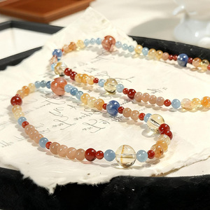 Bracelet en perles de quartz fumé naturel et labradorite 12 mm, infusé de Reiki, style artistique Dunhuang, cadeau de guérison et de pleine conscience pour la joaillerie - Product Image 4