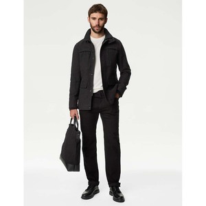 Custom Hand Pockets Turn Down <b>Collar</b> Zip up Lined Front Durable Cotton Workwear Heavy Cotton Work Denim <b>Jacket</b> for Men - Product Image 5