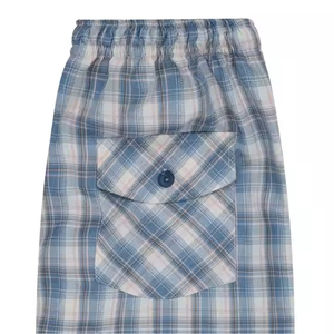 Gris solide poche croisée tissé décontracté coupe régulière écologique respirant pantalon de salon doux flanelle tissu taille élastique côté - Product Image 3