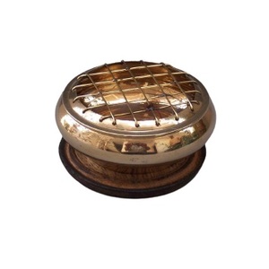 ที่จุดธูปทองเหลืองทำด้วยมือเมล็ดไม้ที่สวยงามผู้ถือถ่านหินที่มีกลิ่นหอมขี้ผึ้งถ่านมีกลิ่นหอมในการแข่งขันมีกลิ่นหอม - Product Image 2