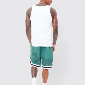 กางเกงขาสั้นแห้งเร็วระบายอากาศได้ดีตาข่ายสองชั้นสำหรับฝึกซ้อมบาสเก็ตบอลอเมริกันโลโก้แบบปรับแต่งได้ - Product Image 4