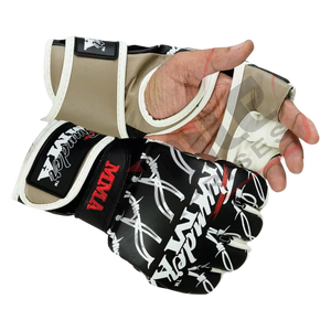 Gants de combat en PU pour grappling Mma avec logo personnalisé à fermeture respirante demi-doigt ouvert imperméable à l'eau offre spéciale Premium - Product Image 1