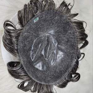 Prótesis Capilar Duradera para Hombre, Estilo Indio Remy, 8x10'', Totalmente de PU, Inyección Capilar, 120% de Densidad Media-Ligera, 0.6mm, Ondulado Profundo y Liso - Product Image 1