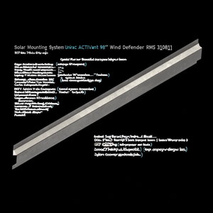 ระบบติดตั้งแผงโซลาร์เซลล์ Unirac RoofMount 98" ตัวกันลม RM5 310811 ผลิตในสหรัฐอเมริกา - Product Image 2