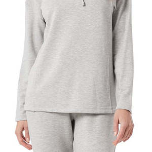 Felpa Invernale da Donna 32 Degrees con Collo Alto, Grigio Chiaro, Tessuto in Seta Lavorato a Maglia, Logo Ricamato con Stampa 3D - Product Image 3