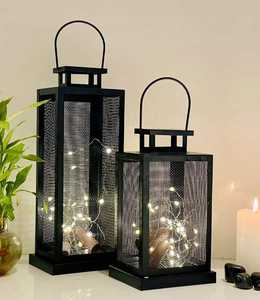 Farol de Malla Metálica para Velas, Decoración de Mesa para Hogar y Jardín, Decoración para Bodas y Festivales, Portavelas Decorativo para Uso Interior y Exterior, Iluminación para el Hogar - Product Image 5