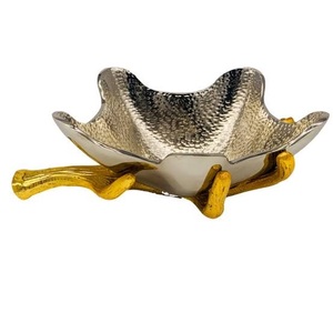 Cuenco para servir ensalada de Metal de aluminio con forma de flor de estilo antiguo con soporte de diseñador, decoración de Catering, cuenco para servir frutas - Product Image 1