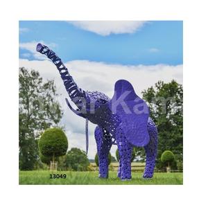 Meilleure vente Sculpture d'éléphant de jardin violet Sculpture d'éléphant en métal de haute qualité pour décor de patio de parc de cour de jardin - Product Image 1