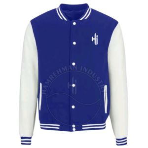 Blouson universitaire d'hiver pour homme de haute qualité OEM, personnalisé avec chenille gaufrée sur le devant, séchage rapide, respirant, écologique, en coton, vente en gros - Product Image 1