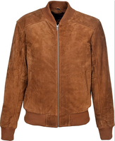 Veste en daim de vache Esprit de haute qualité pour homme, coupe ajustée, style bomber, multi-poches, fermeture éclair, imperméable, respirante, écologique