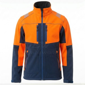 Outdoor Waterproof Windproof Reflective Fleece Lined <b>Softshell</b> <b>Jacket</b> Lightweight Breathable Hi <b>Visibility</b> Workwear Casual Daily - Product Image 2