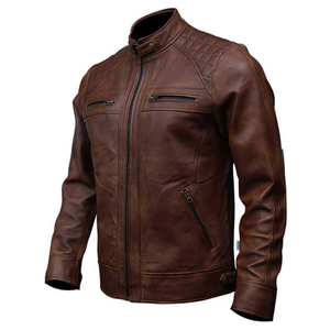 Veste Slim Fit personnalisée pour hommes, vêtements en cuir chauds et originaux de qualité supérieure avec col montant 100% - Product Image 2