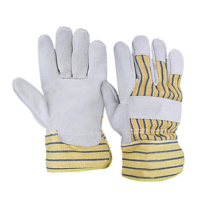 Cow Grain Leather Working Canadian <b>Rigger</b> <b>Gloves</b> Men Working <b>Gloves</b> Safety Protective Driving <b>Gloves</b> - Product Image 2