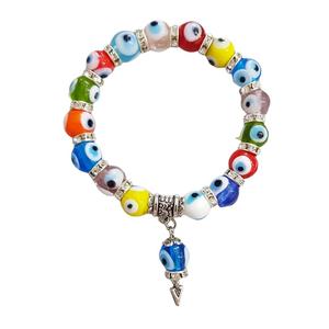 Mode perlée mauvais œil pour bracelet - Product Image 2