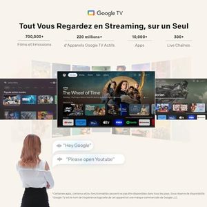 4K UHD 75 Inch Smart TV with Dynamic Range Flat Anti-Glare Matte Screen and 120Hz Refresh Rate Wireless Black Television - Product Image 6