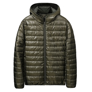 Chaqueta de Plumón Premium para Hombre, 100% Poliéster, Elegante, Superventas, Diseño Personalizado, Color Sólido, Ecológica, Transpirable, Informal de Invierno - Product Image 2