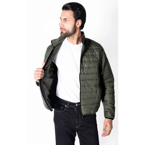 Veste matelassée slim fit pour homme, taille XL, corps court, avec matériau en duvet respirant, manches longues confortables, veste d'hiver pour homme - Product Image 5