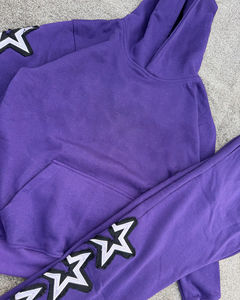 El mejor proveedor ofrece chándales de algodón 100% con logotipo personalizado impreso, conjunto de pantalones de chándal con capucha serigrafiada a precio mayorista - Product Image 4