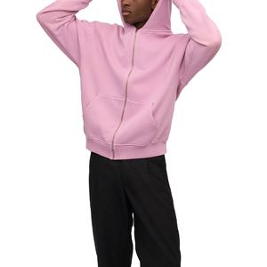 Fabricants de vêtements au Pakistan, sweats à capuche personnalisés à épaules tombantes et fermeture éclair, sweats à capuche vierges de haute qualité, sweats à capuche oversize en molleton - Product Image 4
