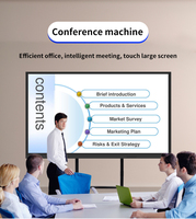 Pantalla Interactiva Inteligente 4K de 65, 75, 86 y 98 Pulgadas con Pantalla Dividida Multitarea AOOWHAO para Conferencias Corporativas y Reuniones Híbridas