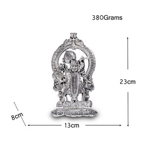 Statue de Statue en métal du dieu Hindu du Sri Srinath Nathdwari, Statue de murti-puja à collectionner indienne - Product Image 4