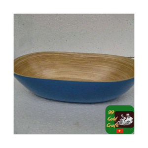 Handmade Bamboo Bowl with Simple Design <b>Smooth</b> Surface Reusable for Food Serving Eco Friendly Kitchen <b>Tool</b> and Gift Option - Product Image 4