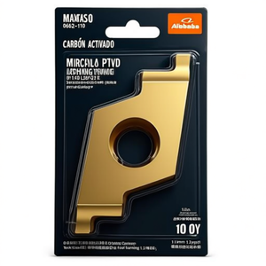 Plaquettes de tournage indexables ISO X61 0602-110 LG8330 avec revêtement PVD, lot de 10, profondeur 1,2 mm pour tournage d'outils - Product Image 2