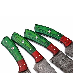 2025 nouveau Design ensemble de couteaux de chef Services OEM Top meilleurs ensembles de couteaux de chef en acier damas à très bas prix - Product Image 6