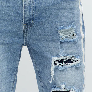 Pantalones Cortos de Mezclilla para Hombre, Lavado Claro, Material de Algodón, Ropa Casual, Ajustables y Transpirables, Corte Holgado, Cierre de Botón, Precio Económico - Product Image 3