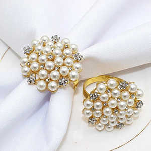 Porte-accessoires de mariage, porte-serviettes de table, porte-serviettes personnalisé, forme simple, vaisselle, anneau de serviette plaqué or - Product Image 3