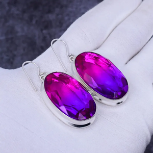 Exclusive Multi <b>Tourmaline</b> Gemstone <b>Earrings</b> 925 Sterling Silver Handmade Drop Dangle Jewelry Gift for Her Factory Price - Product Image 3