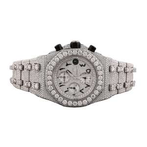 Reloj Mecánico con Números Arábigos y Diamantes, Correa de Cuero Ajustable, Cristal de Alta Precisión, Caja de Acero Inoxidable, Unisex - Product Image 1