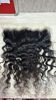 20 pulgadas 13x6 HD Cutícula alineada Cabello humano Frontal de encaje rizado Frontal con estilo recto en tamaños 14 16 18 22 pulgadas