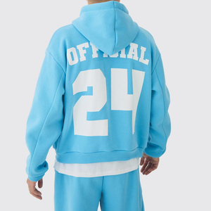 Meilleur design de survêtement grande taille pour hommes automne hiver tenue décontractée avec sérigraphie prix de gros - Product Image 6