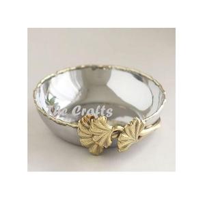 Juego de dos cuencos decorativos de aluminio y plata para servir chocolates de la mejor calidad a buen precio - Product Image 5