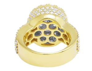 Custom Yellow Gold Plated Moissanite Diamond <b>Ring</b> for <b>Men</b> Unique S925 Sterling <b>Silver</b> Everyday <b>Ring</b> - Product Image 5