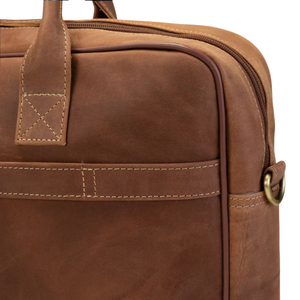 Men's Messenger Luxury Laptop Briefcase Crossbody Genuine Leather Zipper Closure Lightweight Shoulder Casual Bag Variety Colors - Product Image 6