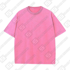 Services OEM ODM T-shirts d'été 100% coton de haute qualité pour hommes Style baggy lavé à l'acide tricoté surdimensionné multicolore - Product Image 4