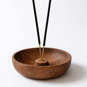 Mini Porta Incienso de Madera Natural, Difusor de Aromaterapia Portátil para Yoga, Oficina y Viajes, para Quemar Varillas de Incienso - Product Image 4