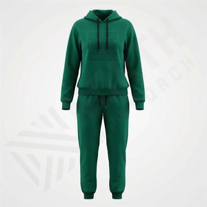 Custom Logo <b>Embroidery</b> Printing Women Pullover Jogger <b>Set</b> Two Piece Solid Casual 100% Cotton Fleece Tracksuit Sweatsuit <b>Sets</b> - Product Image 1