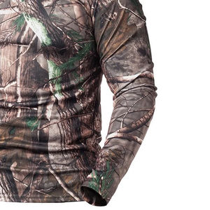 T-shirt léger pour homme en gros pour la chasse, fabriqué avec un tissu extensible à séchage rapide pour une utilisation sur le terrain en été, t-shirts de chasse - Product Image 5