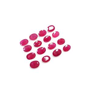 Rubis naturel du Mozambique non traité, calibré, en forme de coussin ovale, 4x6mm, 5x7mm, 6x8mm, rouge rose, poli à la chaleur, en verre - Product Image 4