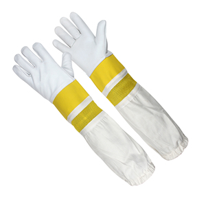 ถุงมือ2025สำหรับการเลี้ยงผึ้งหนังแกะและหนังแพะกันน้ำกันต่อยยาวยืดหยุ่นได้ออกแบบได้ตามต้องการ - Product Image 1