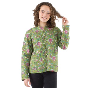 Chaqueta Acolchada con Estampado Floral de Otoño Invierno para Mujer, Informal, Nueva Moda, Transpirable, Elegante, Producto Terminado - Product Image 3